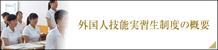 外国人技能実習制度の概要